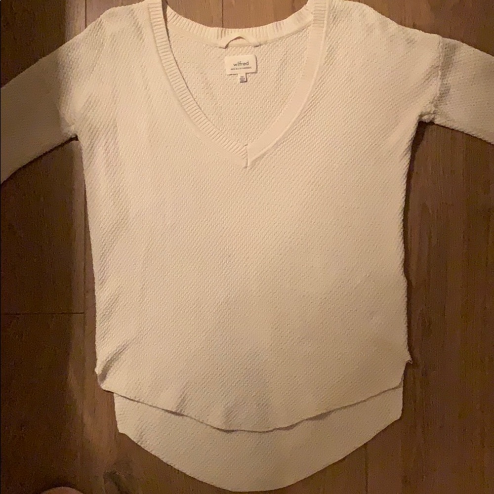 Aritzia cream/beige cashmere and silk  sweater xxs